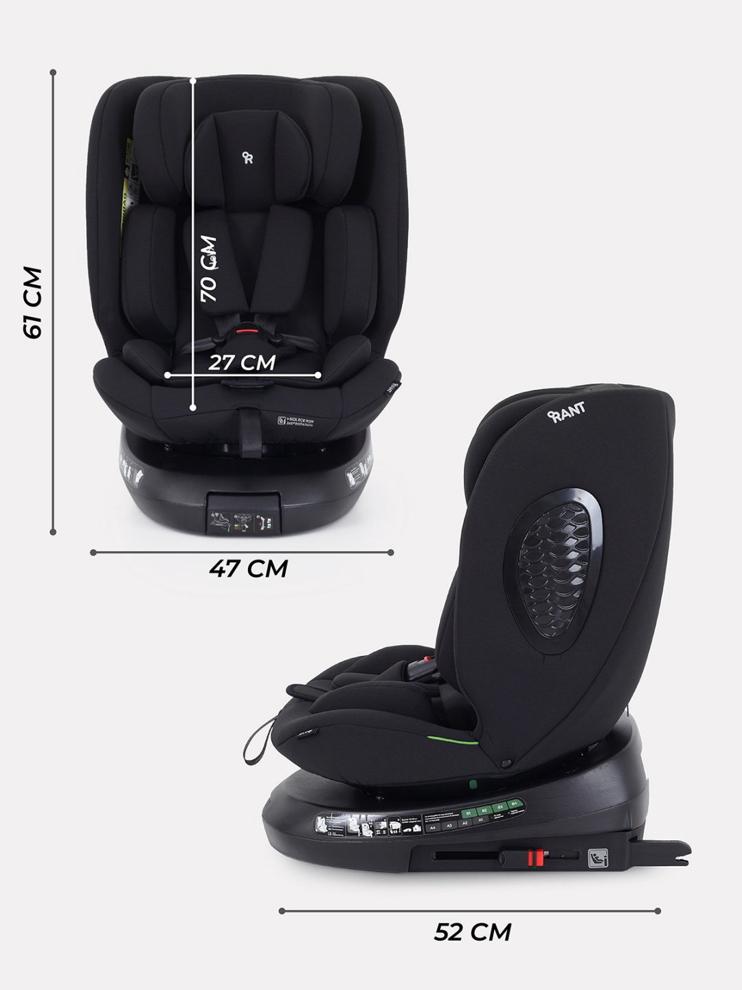 RANT Helix Isofix 0/1/2/3 (до 36 кг) черный купить,NaN