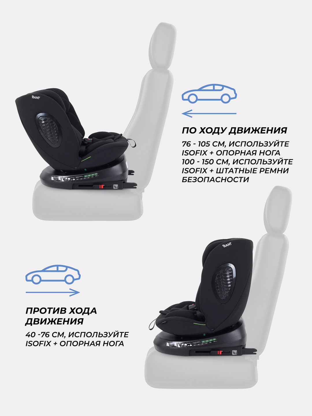 RANT Helix Isofix 0/1/2/3 (до 36 кг) черный - ForteMarket RANT Helix Isofix 0/1/2/3 (до 36 кг) черный купить,0