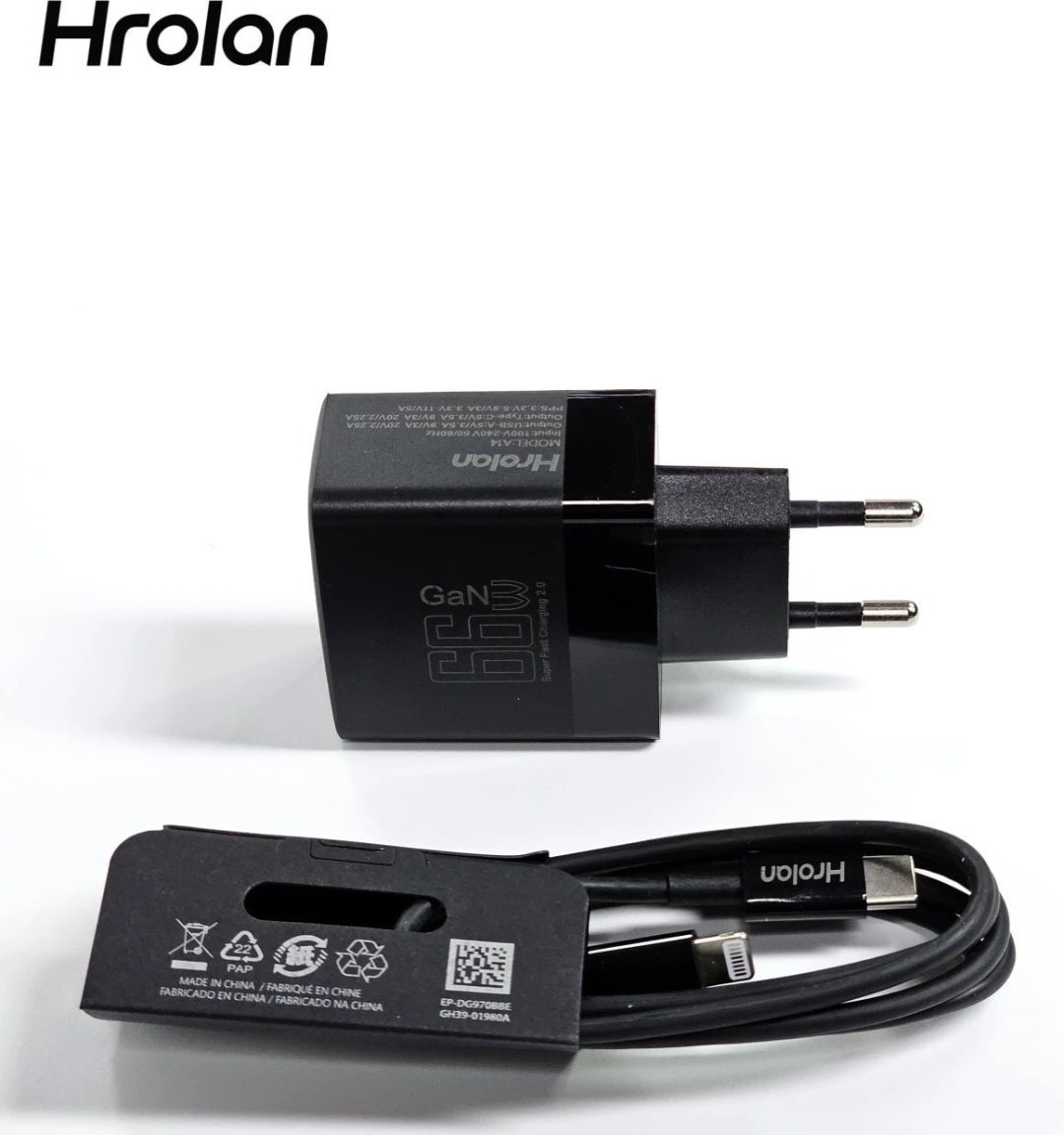 Зарядное устройство Hrolan A13 30W Lightning, USB Type-C, USB черный купить,8000