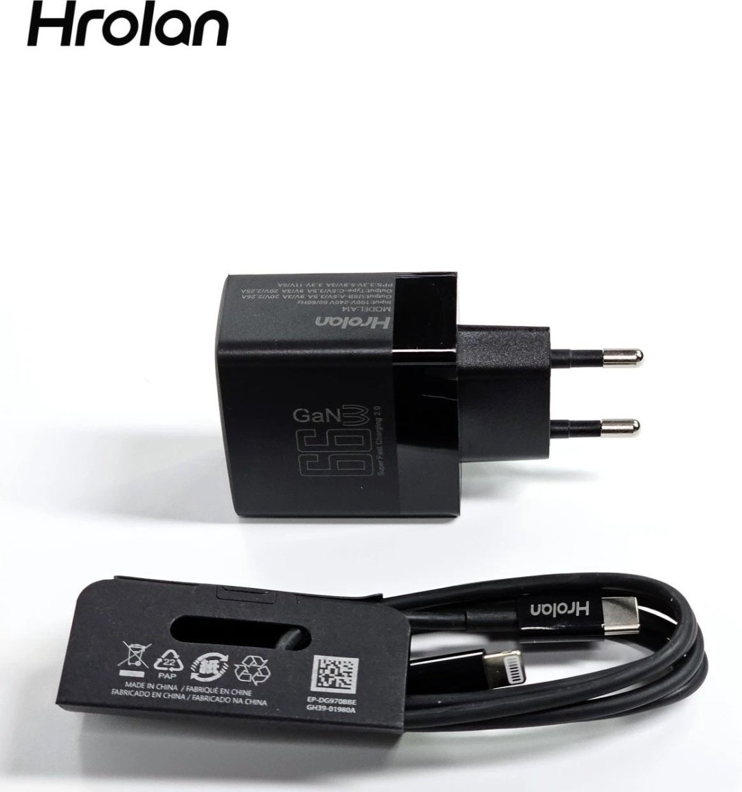 Зарядное устройство Hrolan A13 30W Lightning, USB Type-C, USB черный купить,8000