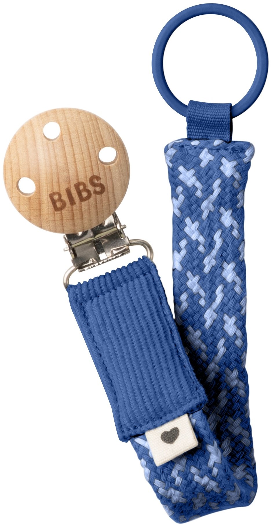 Держатель пустышки BIBS Cornflower/Dusty Blue, 1 шт, синий