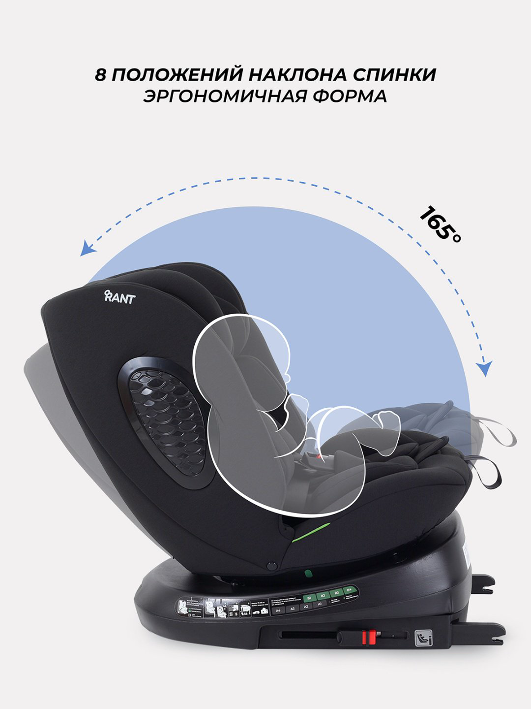 RANT Helix Isofix 0/1/2/3 (до 36 кг) черный купить,NaN