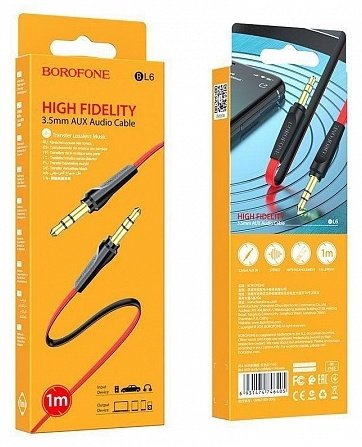 Кабель Borofone 3.5 mm jack - 3.5 mm jack 1 м купить,0