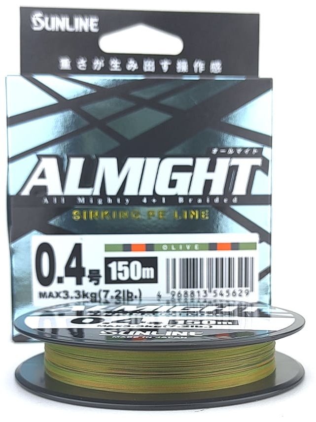 Леска Sunline плетеная Almight Sinking X5 0.108 мм зеленый купить,NaN