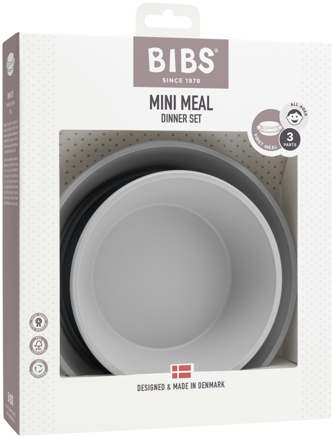 Комплект посуды BIBS 4320223 , пластик, серый - ForteMarket Комплект посуды BIBS 4320223 , пластик, серый купить,0