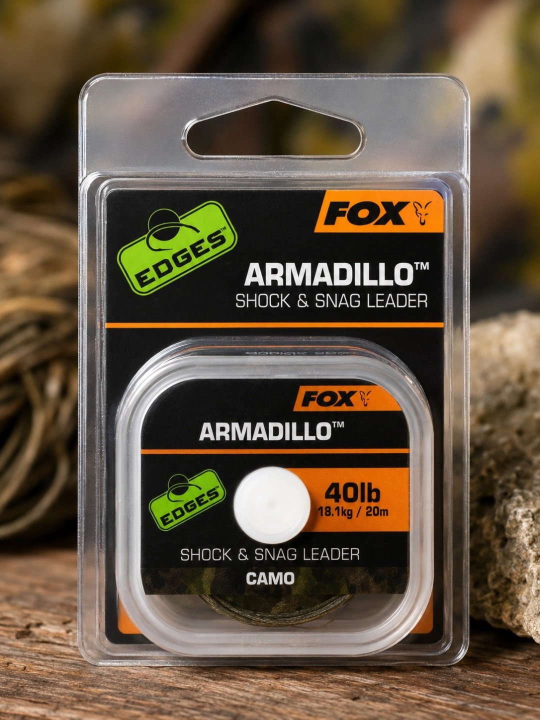 FOX поводковый материал EDGES Camo Armadillo 40lb CAC745 0.27 мм камуфляж купить,NaN