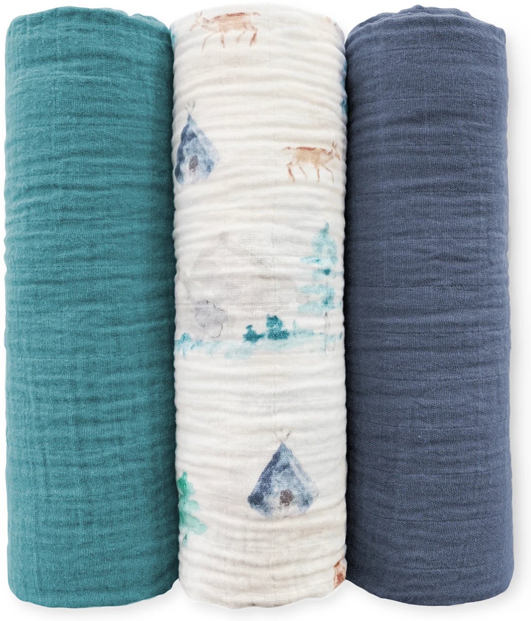 Пеленка текстильная Swaddle Designs Peace in Nature SDM-1033WMT, 3 шт, 115x115 см купить,0