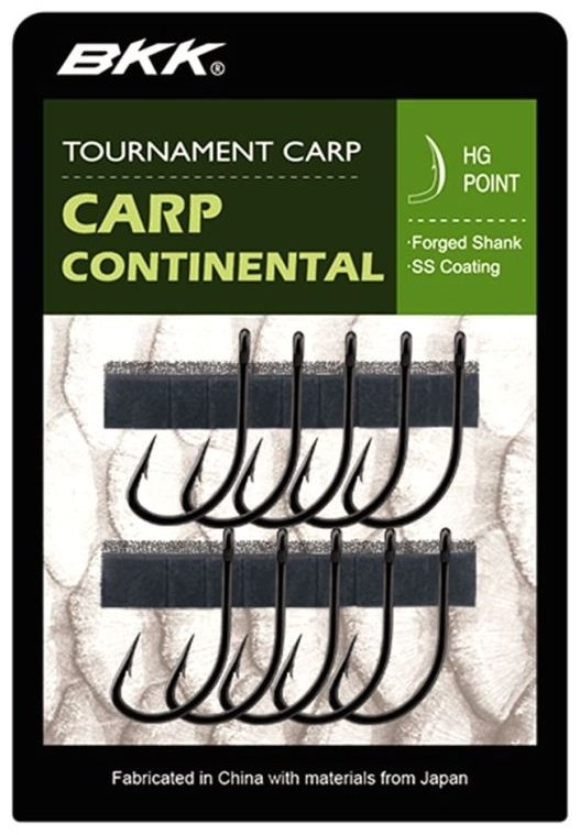 Крючок для рыбалки BKK Carp Continental Superslide №2, 10шт одинарный черный 10 шт купить,NaN