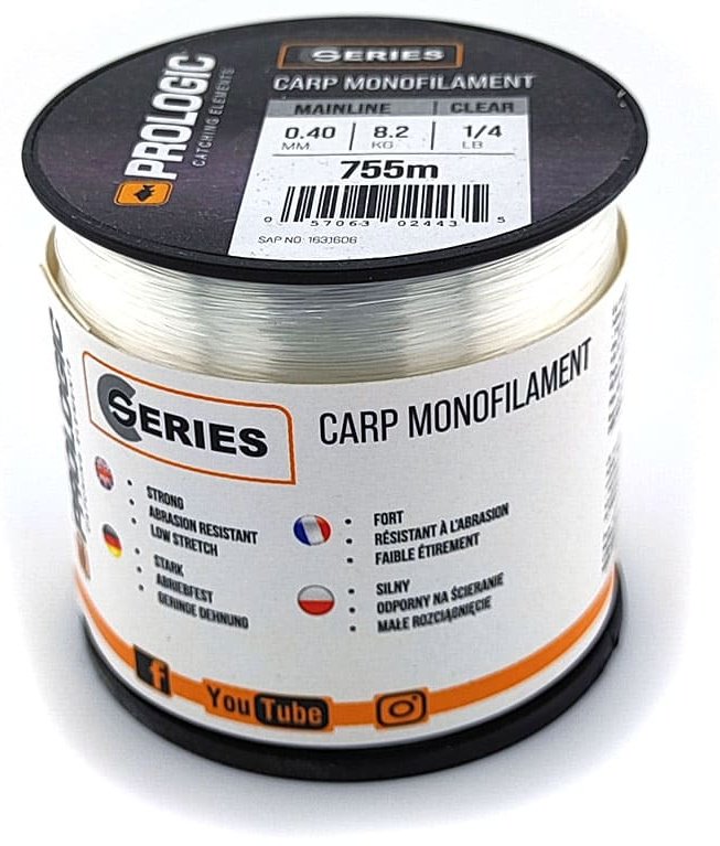 Prologic монофильная леска C-Series Mono Clear 1631606 0.4 мм прозрачный купить,NaN