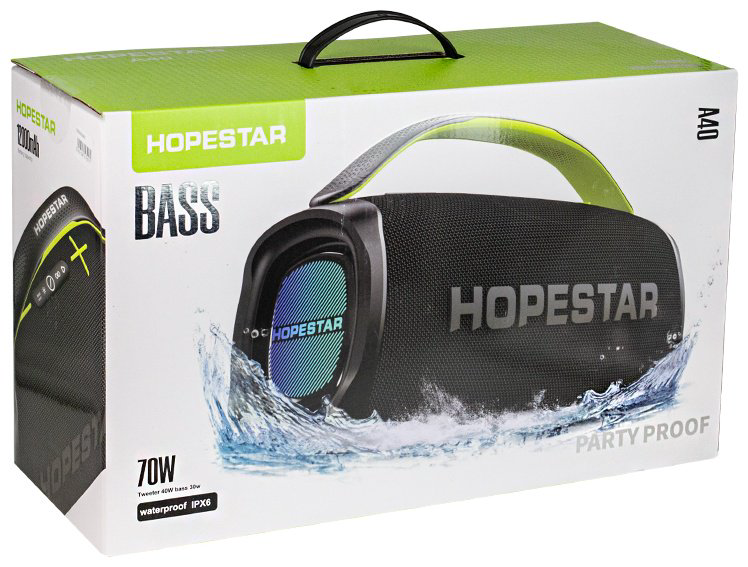 Портативная колонка Hopestar A40 зеленый купить,38990