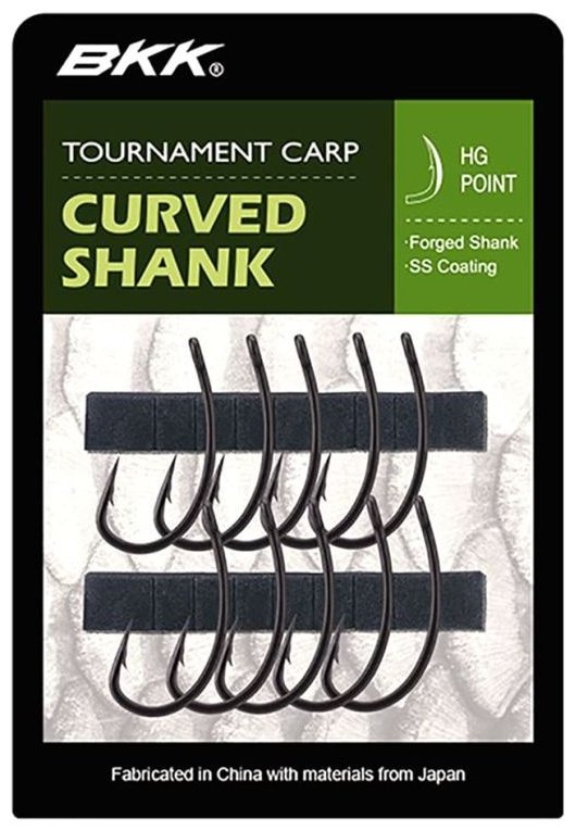 Крючок для рыбалки BKK Curved Shank Superslide №8, 10шт одинарный черный 10 шт купить,NaN