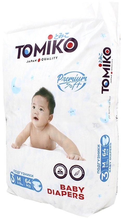 Подгузники Tomiko M, 64 шт