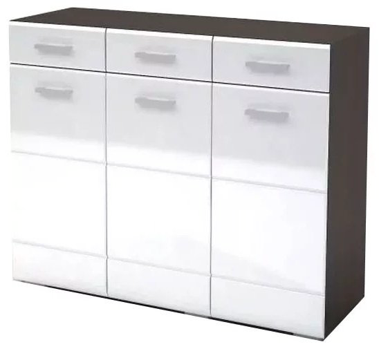 Комод Стендмебель Вегас, 120x44.20x98.5 см, белый, коричневый купить,NaN