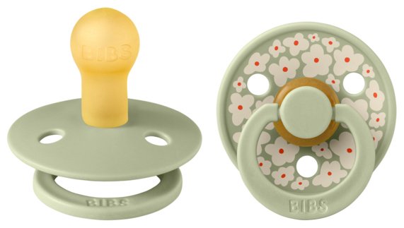 Набор пустышек BIBS Studio collection Colour 2 шт. Jasmine - Sage Mix 0&#43; месяцев, 2 шт, зеленый