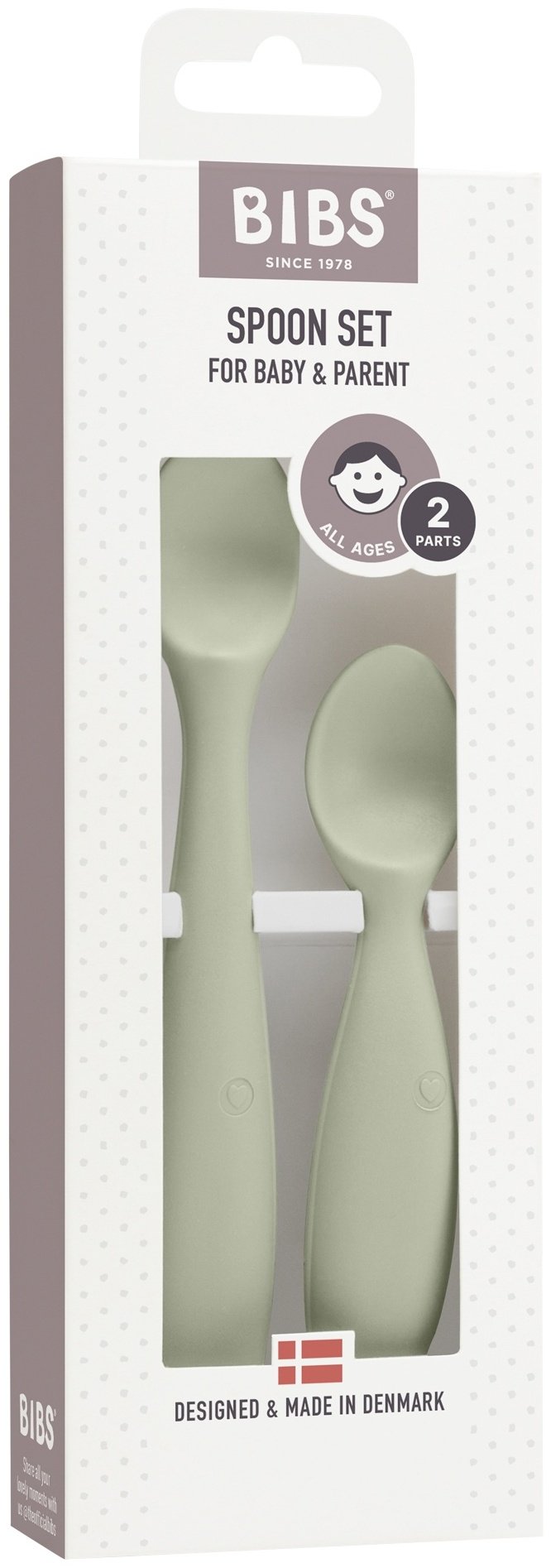 Набор ложек BIBS Spoon Set 2 шт. - Sage зеленый купить,0