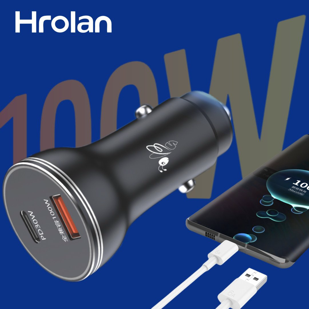 Зарядное устройство Hrolan A09 PD30W USB Type-C, USB черный купить,8000