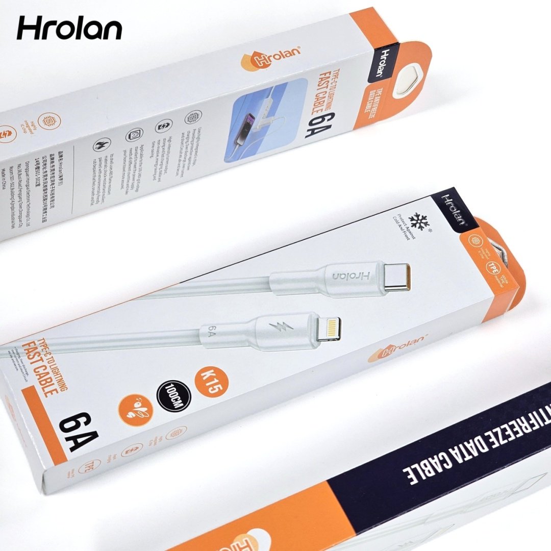 Кабель Hrolan USB TypeC (F), Lightning (M), 1 м, белый купить,499
