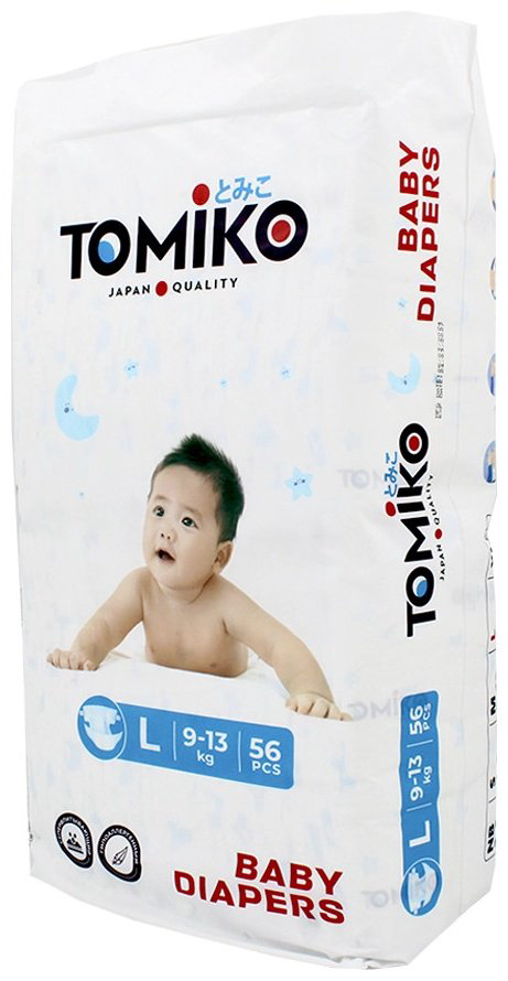Подгузники Tomiko L, 56 шт купить,NaN