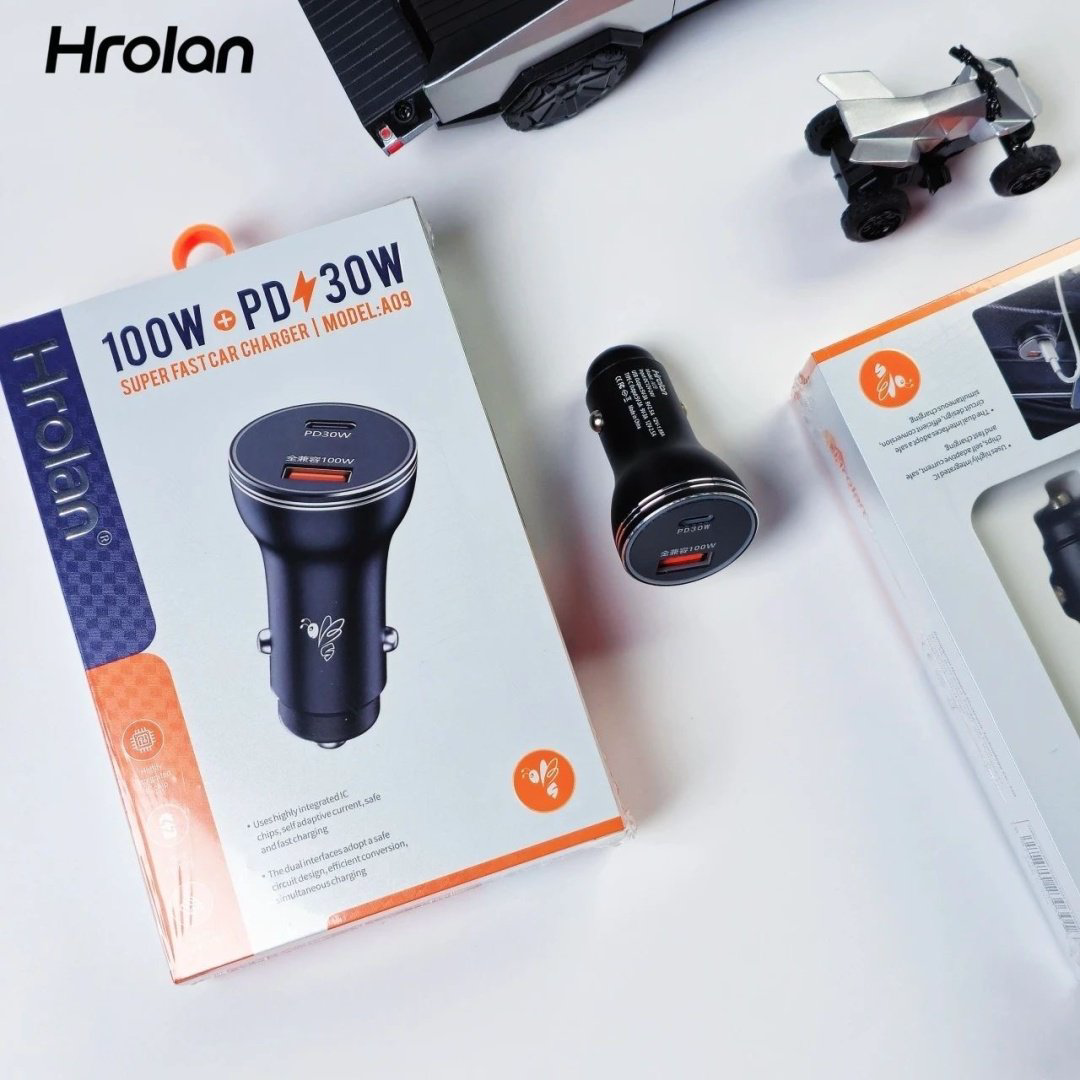 Зарядное устройство Hrolan A09 PD30W USB Type-C, USB черный купить,8000