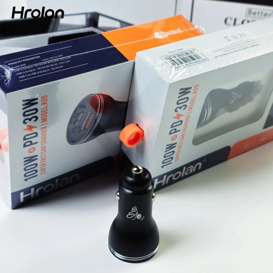 Зарядное устройство Hrolan A09 PD30W USB Type-C, USB черный купить,8000