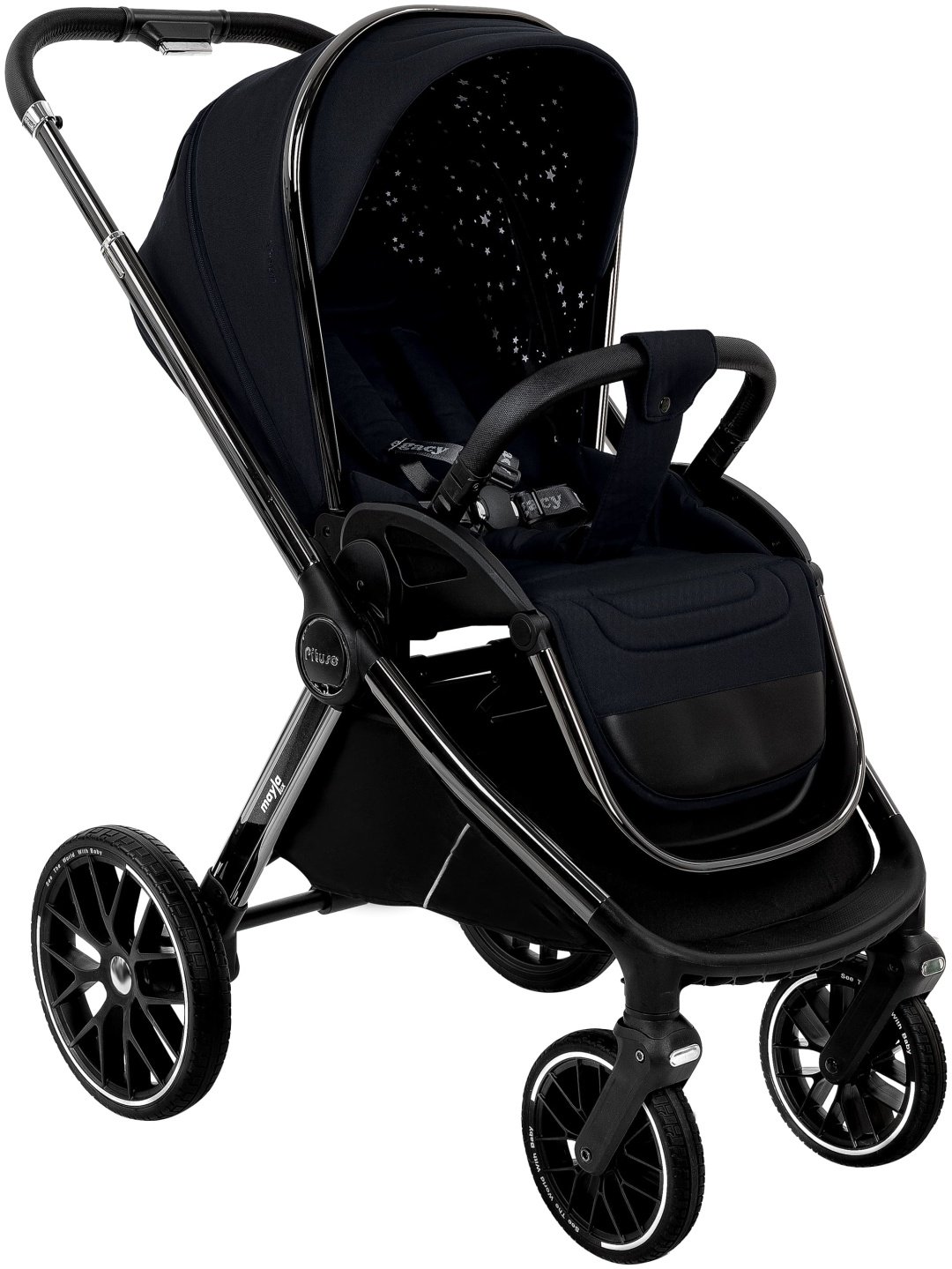 Коляска универсальная 3 в 1 Pituso Mayla LUX/888 Black, черный - ForteMarket Коляска универсальная 3 в 1 Pituso Mayla LUX/888 Black, черный купить,0