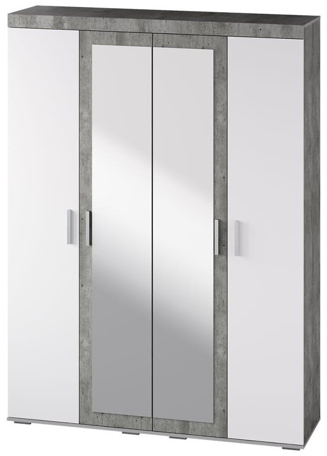Распашной шкаф BTS Инстайл, 160.2x217.6х51.4 см, серый, белый купить,NaN