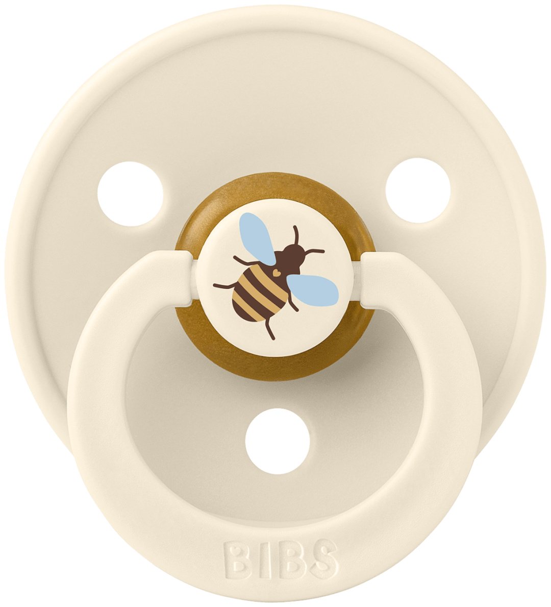 Пустышка BIBS Studio Colour Bumblebee Ivory, 1 шт, белый
