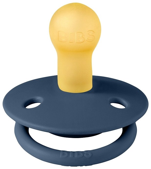 Пустышка BIBS De Lux Latex Steel Blue 0-6 месяцев купить,0