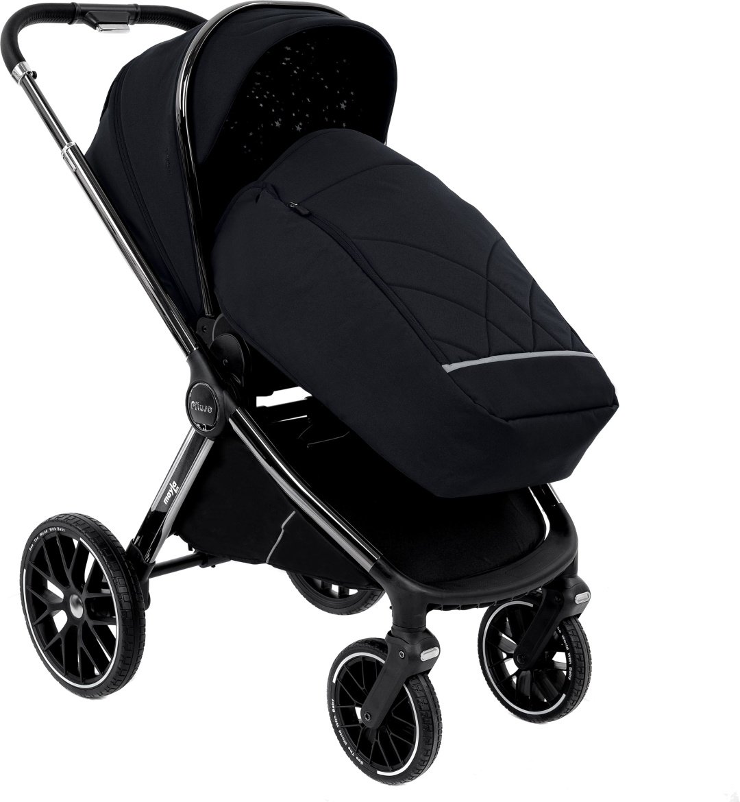 Коляска универсальная 3 в 1 Pituso Mayla LUX/888 Black, черный - ForteMarket Коляска универсальная 3 в 1 Pituso Mayla LUX/888 Black, черный купить,0