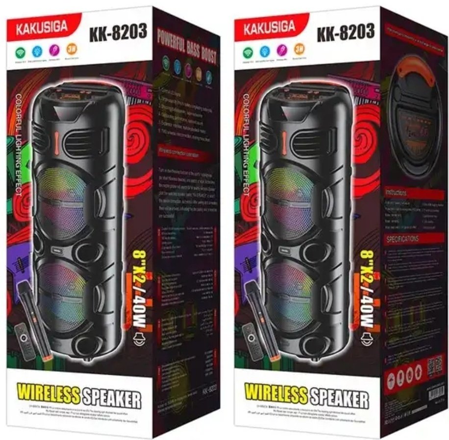Портативная колонка Kakusiga KK-8203 черный - ForteMarket Портативная колонка Kakusiga KK-8203 черный купить,0