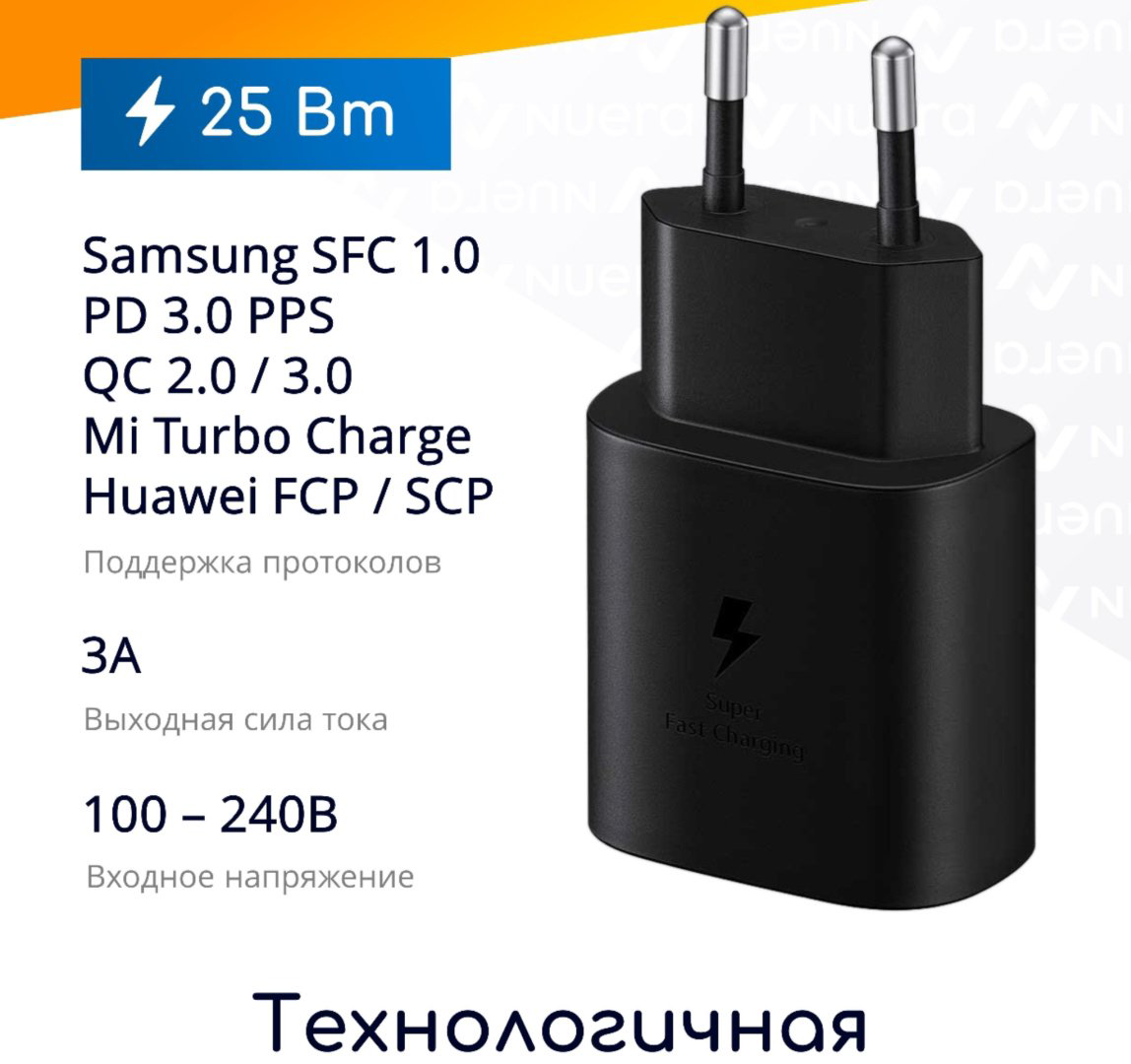 Зарядное устройство GERLAX A25T USB Type-C черный купить,3990