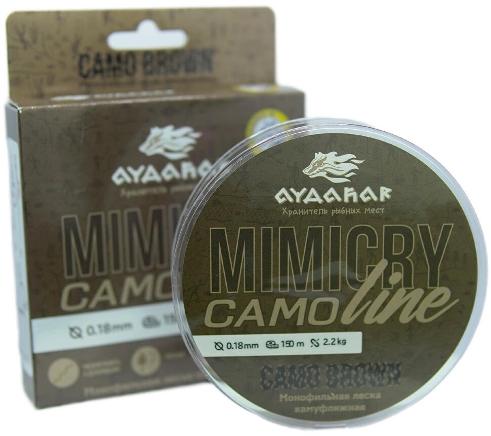 Айдахар монофильная леска 3D Nylon Normal Quality 0.18 мм коричневый купить,NaN