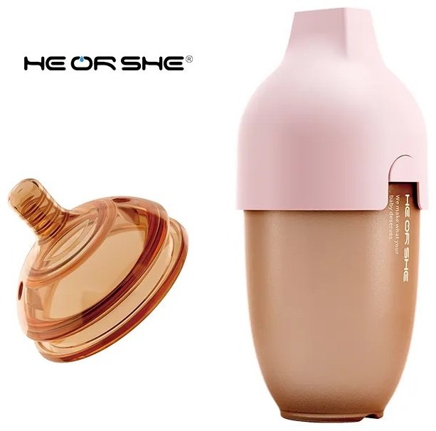 Бутылочка HEORSHE Ultra wide neck 240 мл розовый