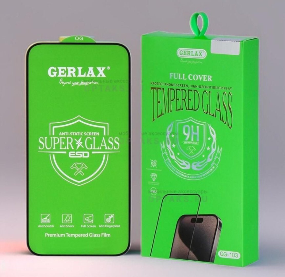 Стекло GERLAX для Apple Iphone 16 черный
