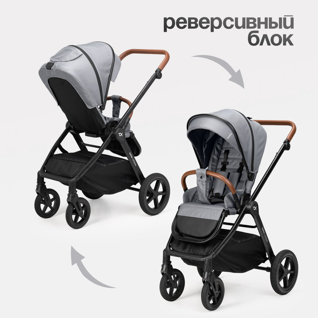 Коляска универсальная 3 в 1 TOMIX Eclipse, серый купить,NaN