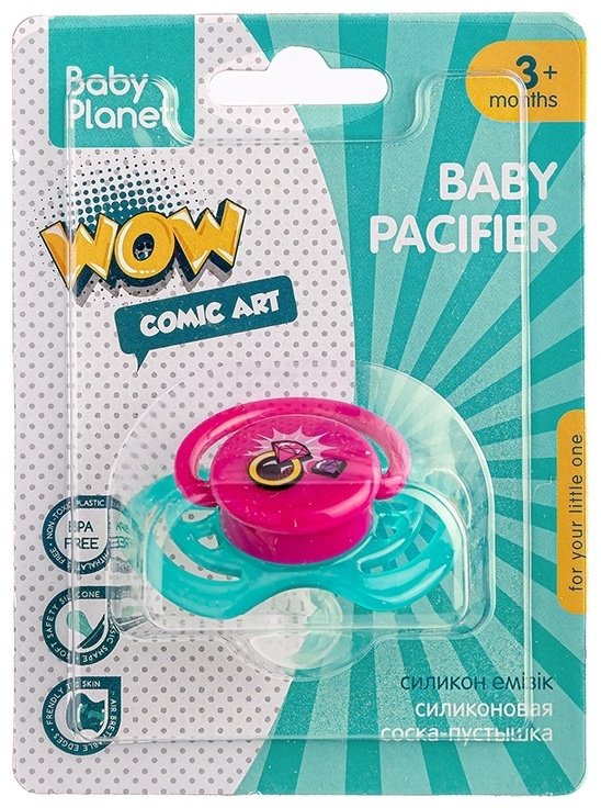 Пустышка Baby Planet 8608/4, 1 шт, розовый купить,0