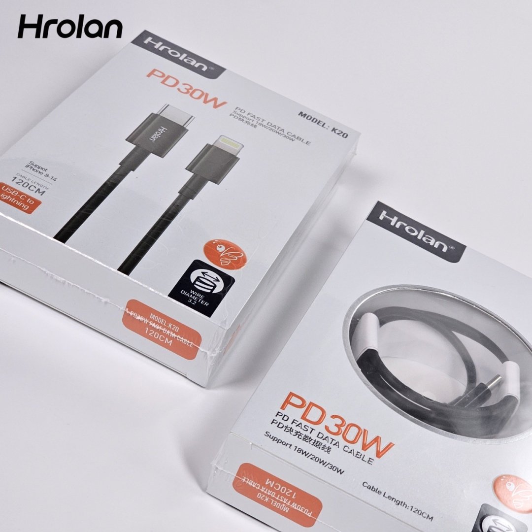 Кабель Hrolan USB TypeC (F), Lightning (M), 1.2 м, черный