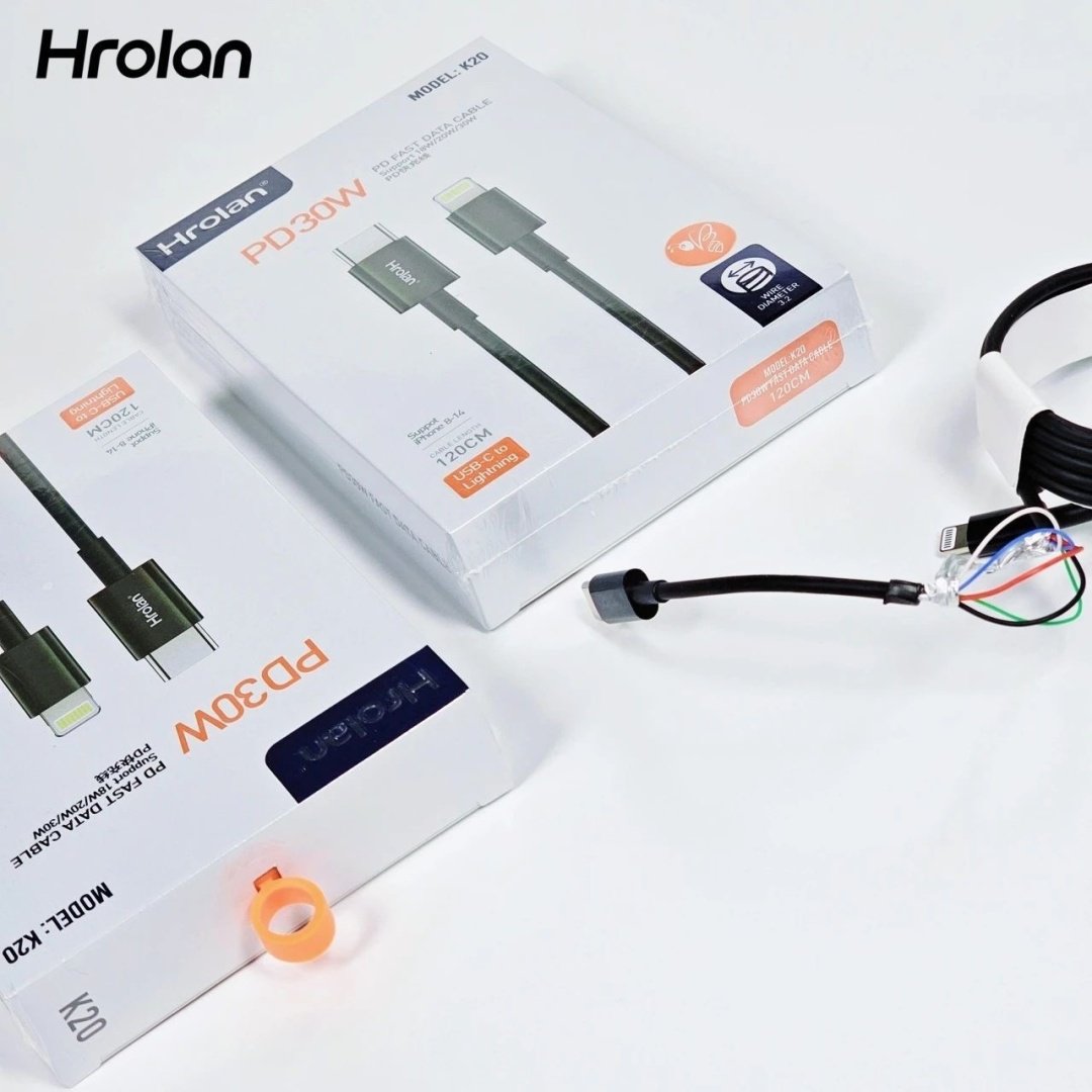 Кабель Hrolan USB TypeC (F), Lightning (M), 1.2 м, черный - ForteMarket Кабель Hrolan USB TypeC (F), Lightning (M), 1.2 м, черный купить,0
