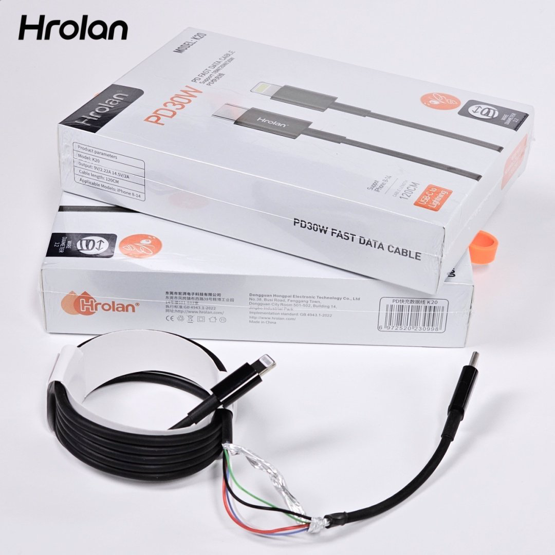 Кабель Hrolan USB TypeC (F), Lightning (M), 1.2 м, черный купить,799
