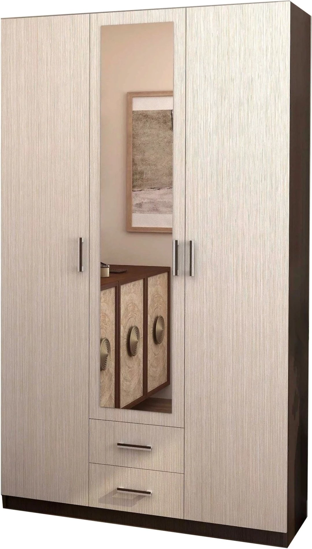Распашной шкаф Стендмебель Трио 1.2, 120x220х49.6 см, коричневый купить,NaN
