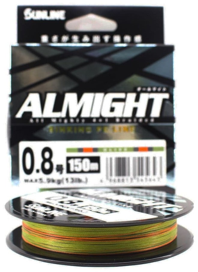 Леска Sunline плетеная Almight Sinking X5 0.148 мм зеленый купить,NaN