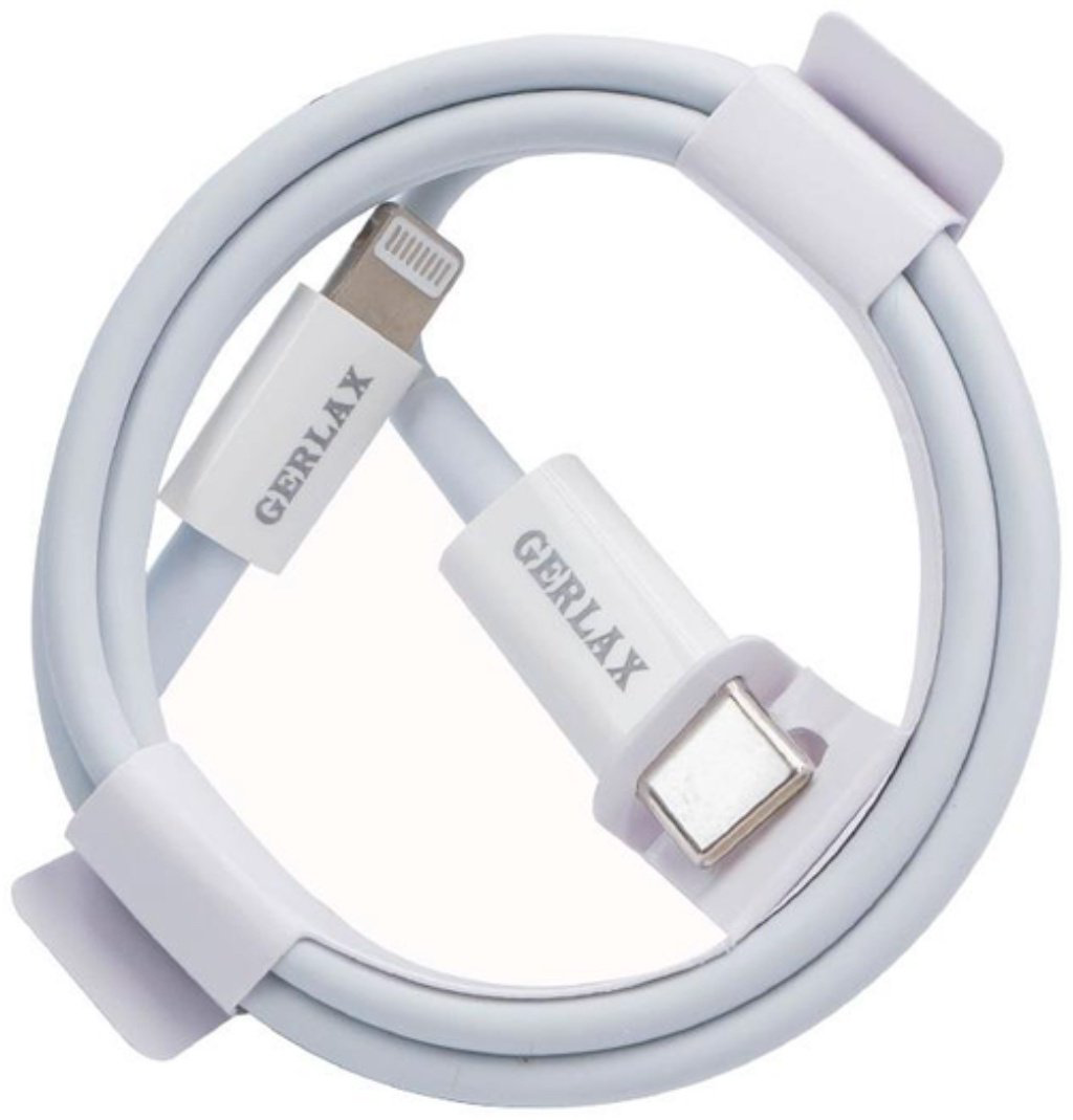 Кабель GERLAX USB TypeC (F), Lightning, 1 м, белый купить,2990