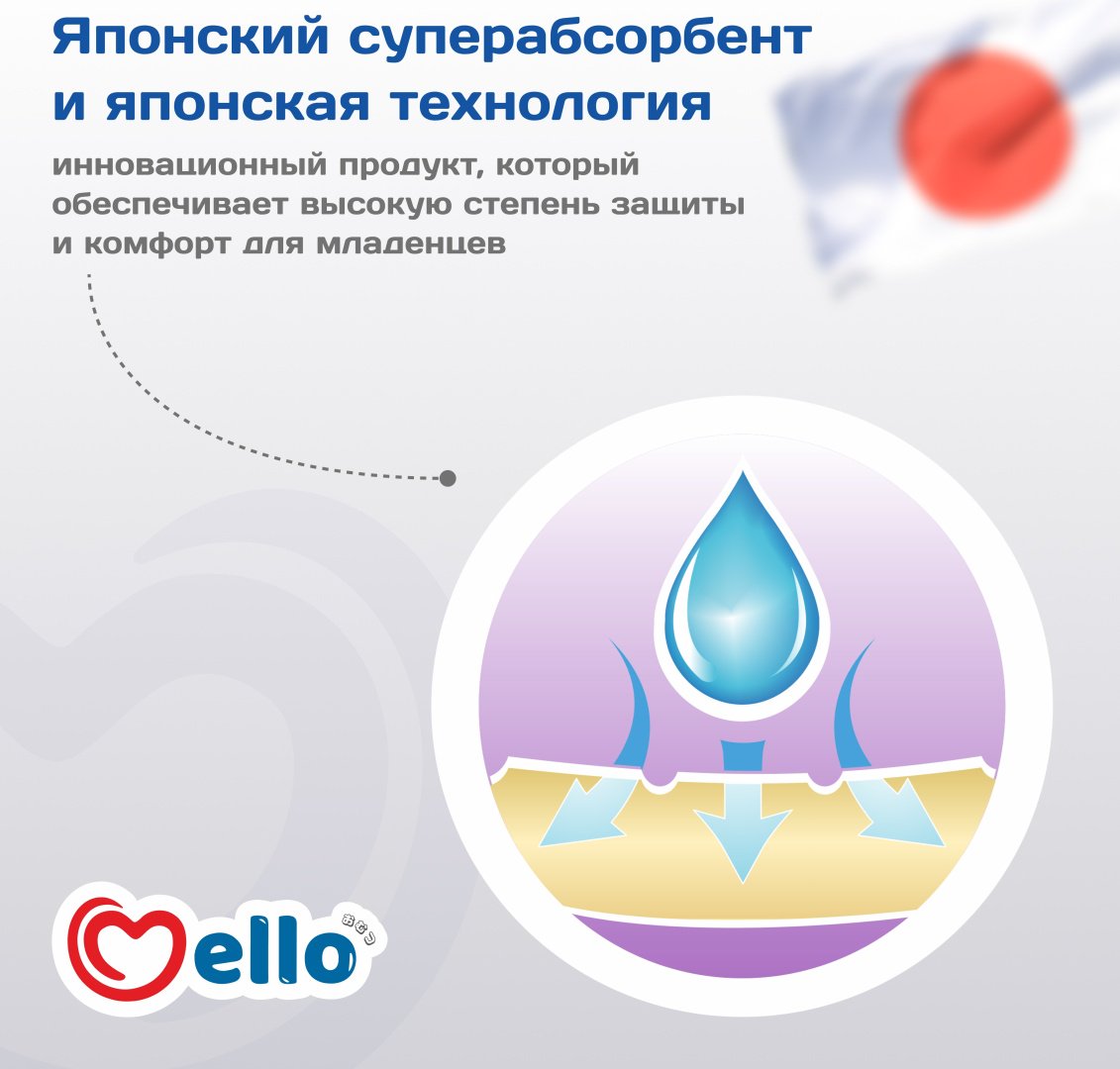 Подгузники Mello L, 54 шт купить,0