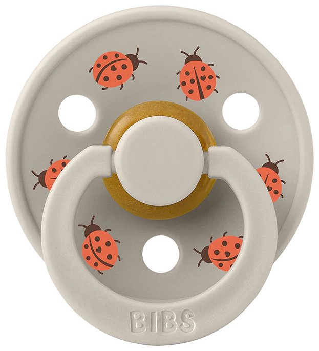 Пустышка BIBS Studio Colour - Ladybug Friends - Sand 18&#43; месяцев, 1 шт, бежевый