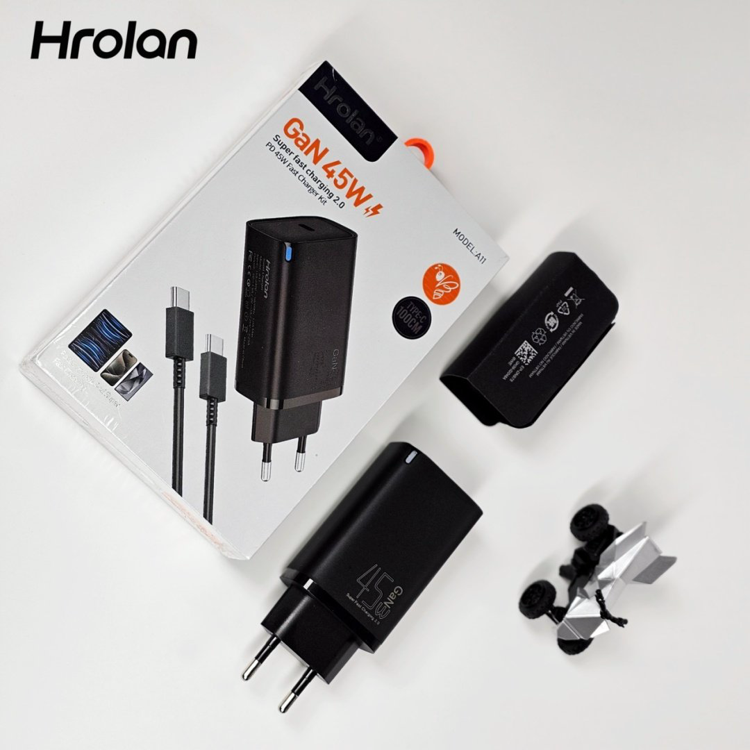 Зарядное устройство Hrolan A11 45W USB Type-C черный купить,12000