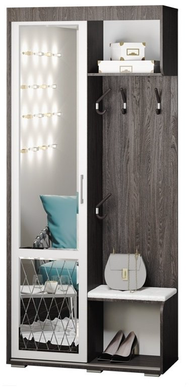 Шкаф BTS Варда 100.2x44.4x217.6 см коричневый купить,NaN