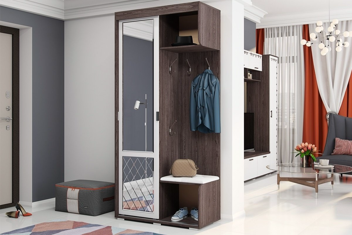 Шкаф BTS Варда 100.2x44.4x217.6 см коричневый купить,NaN