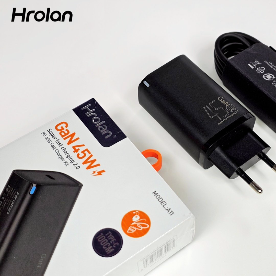 Зарядное устройство Hrolan A11 45W USB Type-C черный купить,12000
