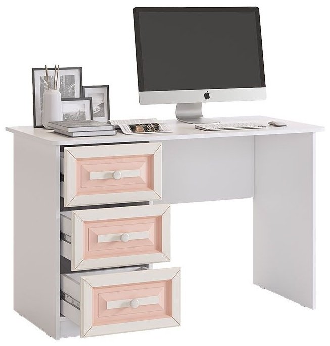 Стол письменный Mebelson Алиса 120, 120х59x75.2 см, белый купить,0