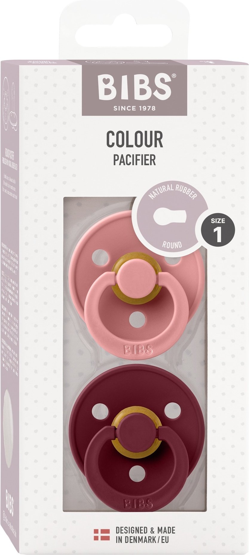 Набор пустышек BIBS Colour Dusty Pink/Elderberry 0&#43; месяцев купить,0